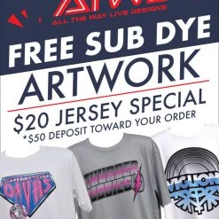 All The Way Live Designs Free Art Sub Dye Special $20 Jerseys