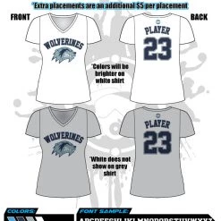 All The Way Live Designs Fishhawk Wolverines Wolverines Women's Sub Dye V-Neck