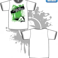 All The Way Live Designs Affliction Mens White Sub Dye Shirt