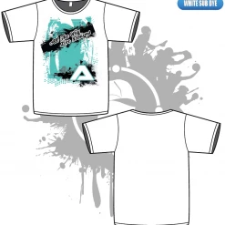 All The Way Live Designs Affliction Mens White Sub Dye Shirt