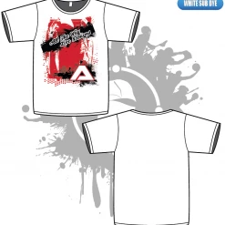 All The Way Live Designs Affliction Mens White Sub Dye Shirt