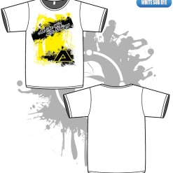 All The Way Live Designs Affliction Mens White Sub Dye Shirt