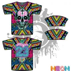 All The Way Live Designs Tribal Skull Unisex Full Dye Jersey