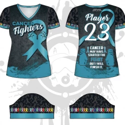 All The Way Live Designs Themes Cancer Fighters Women's Jersey