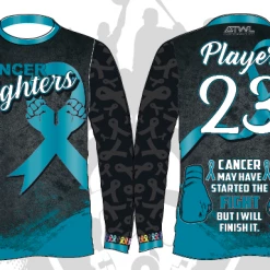 All The Way Live Designs Cancer Fighters Long Sleeve Jersey Men