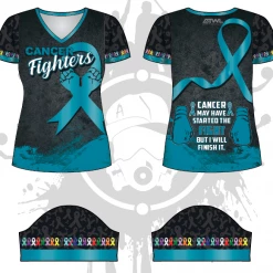 All The Way Live Designs Themes Cancer Fighters Women's Jersey