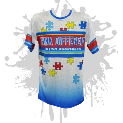 All The Way Live Designs Think Different Autism Awareness Mens Full Dye Jersey