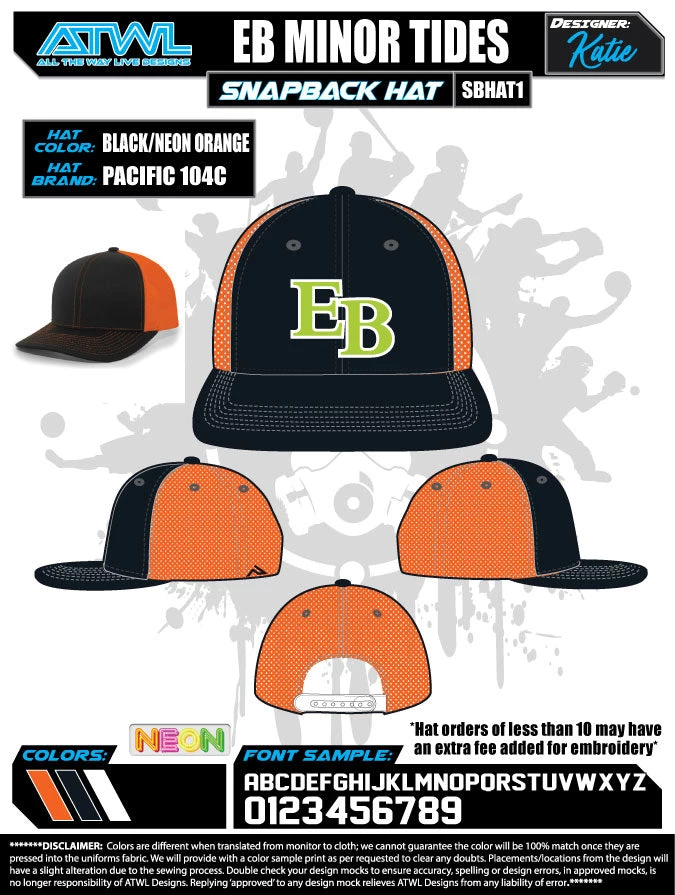 All The Way Live Designs EastBay Spring League 2021 Baseball Hat 33 All The Way Live Designs EastBay Spring League 2021 Baseball Hat