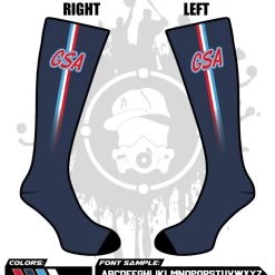 All The Way Live Designs Goergia Sports Academy Georgia Sports Academy Full Dye Socks