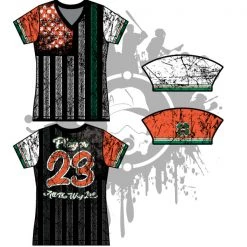 All The Way Live Designs Shamrock Flag Womens Full Dye Jersey