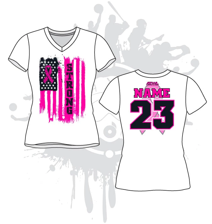 All The Way Live Designs Pink Flag Women's Sub Dye Jersey 4 All The Way Live Designs Pink Flag Women's Sub Dye Jersey