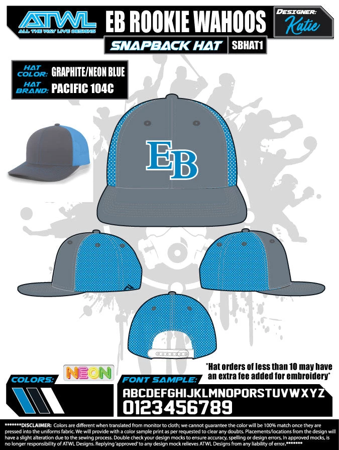 All The Way Live Designs EastBay Spring League 2021 Baseball Hat 34 All The Way Live Designs EastBay Spring League 2021 Baseball Hat