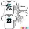All The Way Live Designs Repeat Design Mens White Sub Dye Jersey