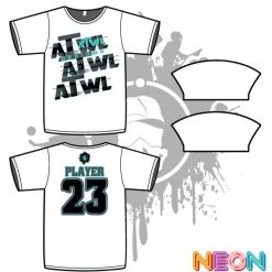 All The Way Live Designs Repeat Design Mens White Sub Dye Jersey