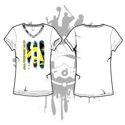 All The Way Live Designs Grunge Arrow Women's White Sub Dye Jersey
