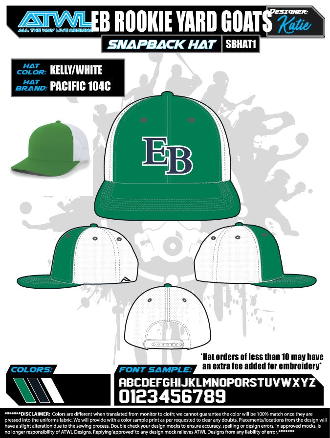 All The Way Live Designs EastBay Spring League 2021 Baseball Hat 36 All The Way Live Designs EastBay Spring League 2021 Baseball Hat