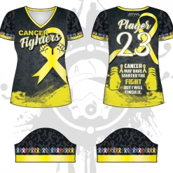 All The Way Live Designs Themes Cancer Fighters Women's Jersey