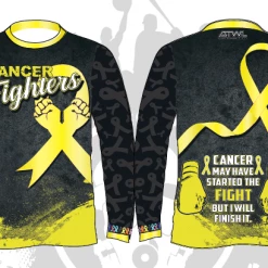 All The Way Live Designs Cancer Fighters Long Sleeve Jersey Men