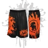 ATWL Clearance Splatter Splash Mens Full Dye Shorts Black/Orange