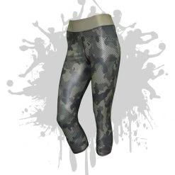 All The Way Live Designs Women Linear Capris In CAMO