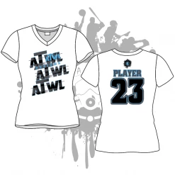 All The Way Live Designs Repeat Design Women's White Sub Dye Jersey