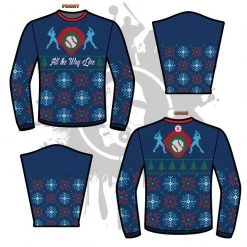 All The Way Live Designs CROSS STITCH UGLY SWEATER Men