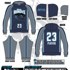 All The Way Live Designs Lady Bandits 10U Full Dye Hoodie