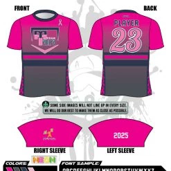 All The Way Live Designs Team Tampa Breast Cancer Awareness Men's Full Dye Jersey