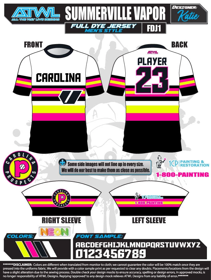 All The Way Live Designs SUMMERVILLE VAPOR 2020 FULL-DYE JERSEYS 3 All The Way Live Designs SUMMERVILLE VAPOR 2020 FULL-DYE JERSEYS