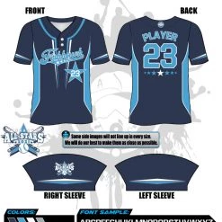 All The Way Live Designs Fishhawk Navy All Stars Mens 2 Button Full Dye Replica Jersey Fishhwak All Stars