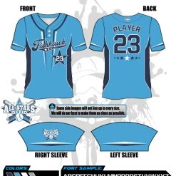 All The Way Live Designs Fishhawk Carolina All Stars Mens 2 Button Full Dye Replica Jersey