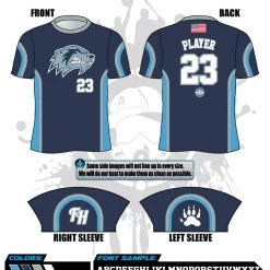 All The Way Live Designs Wolverines Navy Full Dye Crew Neck Jersey