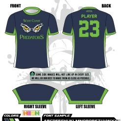 All The Way Live Designs WC Predators Navy Men's Full Dye Jersey West Coast Predators