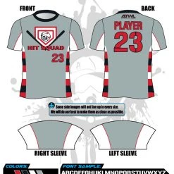 All The Way Live Designs Hit Squad Grey Full Dye Men's Jersey