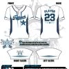 All The Way Live Designs Fishhwak All Stars Fishhawk White/Navy All Stars Mens 2 Button Full Dye Replica Jersey