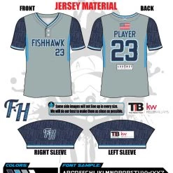 All The Way Live Designs Fishhawk Advanced Baseball 2021 2-Button Men's Jersey