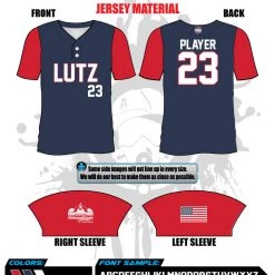 All The Way Live Designs Lutz All Stars Lutz Navy All Stars Mens Full Dye Replica Jersey