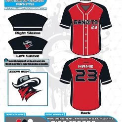 All The Way Live Designs Bandits 10U Full Dye Jersey