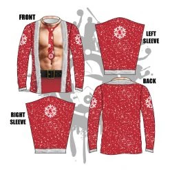 All The Way Live Designs Men Stud Claus Long Sleeve Jersey