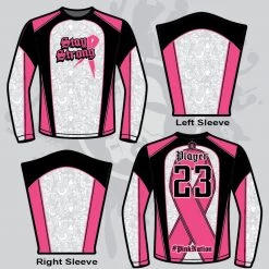 All The Way Live Designs Stay Strong Mens Full Dye Jersey Long Sleeve Cancer Awareness