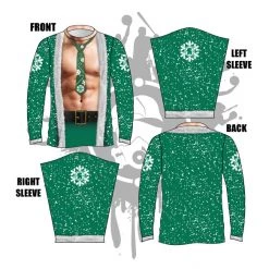 All The Way Live Designs Men Stud Claus Long Sleeve Jersey