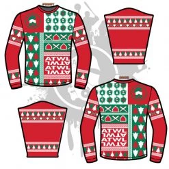 All The Way Live Designs Christmas Pattern Splash Sweater