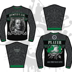 All The Way Live Designs Men Money Never Lies Long Sleeve Jersey