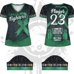 All The Way Live Designs Themes Cancer Fighters Women's Jersey