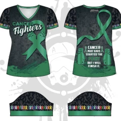 All The Way Live Designs Themes Cancer Fighters Women's Jersey