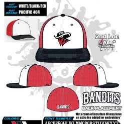 All The Way Live Designs Bandits 8U Hats