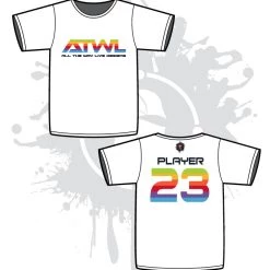 All The Way Live Designs 80's Nostalgia Throwback White Sub-Dye Jerseys