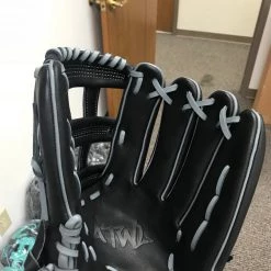 ATWL 12.5 H Web Kip Leather Fielding Glove BLK/GREY Sporting Goods