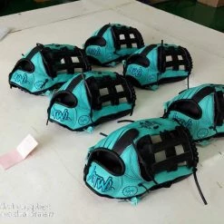 All The Way Live Designs ATWL 12.5" H-Web Kip Leather Glove In Mint/Black Sporting Goods