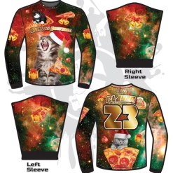 All The Way Live Designs MEEEEOWY CHRISTMAS UGLY SWEATER